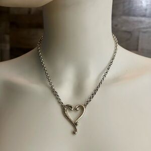 Brighton TUSCAN Etched Open Heart Pendant Necklace